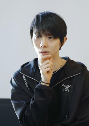 東日本大震災についてインタビューに応じる羽生結弦さん