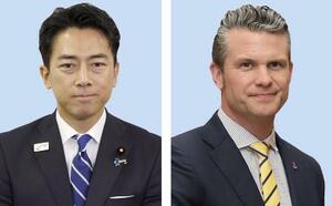 　小泉進次郎防衛相、ヘグセス米国防長官