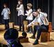 　「セロ弾きのゴーシュ」の朗読劇で主役を演じた森美恵（右端）。今春から東京の大学で演技を学ぶ＝２０２６年３月、岩手県釜石市