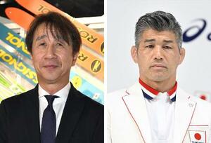 　原田雅彦氏（左）、井上康生氏