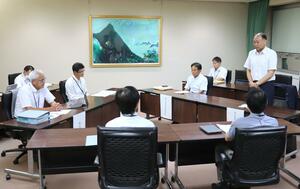 県病院局とJA県厚生連の協議の場初会合=9月19日、県庁