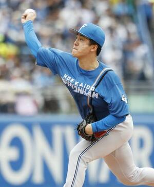 ヤクルト戦で完投し、5勝目を挙げた日本ハム・北山=神宮