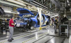 イギリス中部サンダーランドにある日産自動車の工場の生産ライン(同社提供)