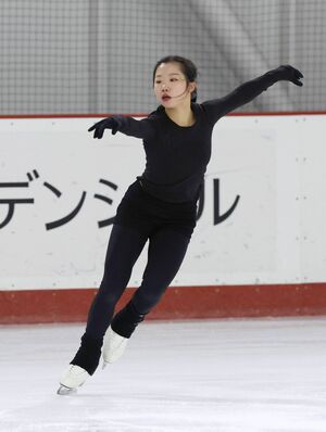 練習に励む中井亜美=千葉県船橋市
