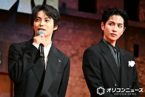 映画『キングダム 魂の決戦』ワールドプレミアに登壇した(左から)神尾楓珠、志尊淳 (C)ORICON NewS inc.