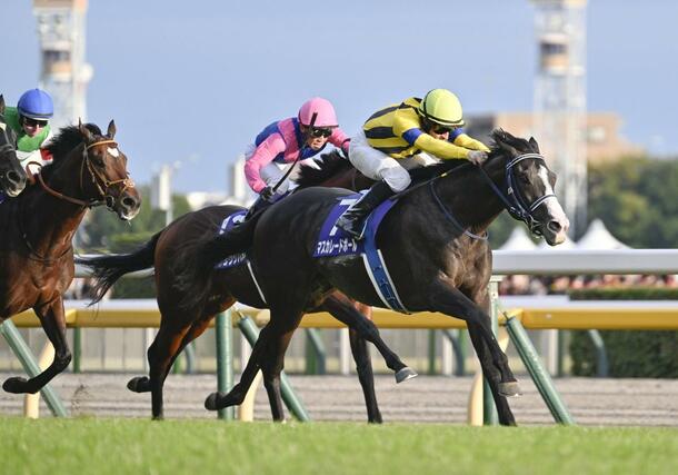 第１７２回天皇賞・秋を制したクリストフ・ルメール騎乗のマスカレードボール＝東京競馬場