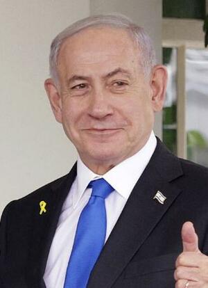 イスラエルのネタニヤフ首相(ゲッティ=共同)