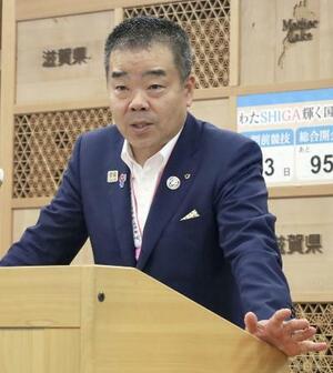 滋賀県の三日月大造知事=6月、滋賀県庁
