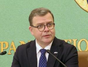 　フィンランドのオルポ首相＝２０２４年１２月、東京都内