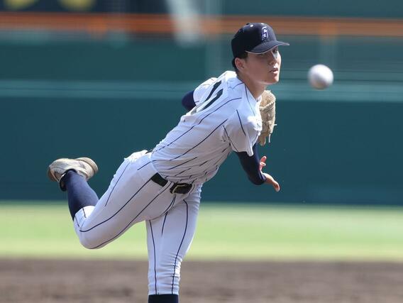 5回裏 新潟産大付の二番手、田中拓朗