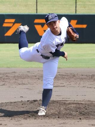 新発田中央-巻 先発した巻の栁下獅薗=三条市パールスタ