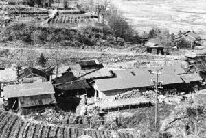 創業して間もない頃の伊那食品工業の工場=1959年、長野県伊那市