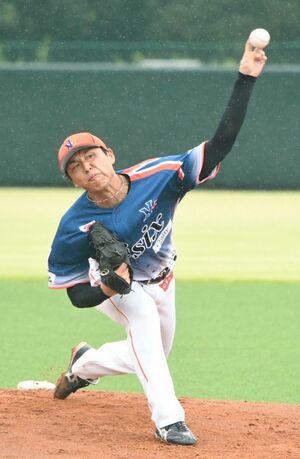先発の笠原祥太郎=2024年9月27日、埼玉県戸田市ヤクルト戸田球場(球団提供)