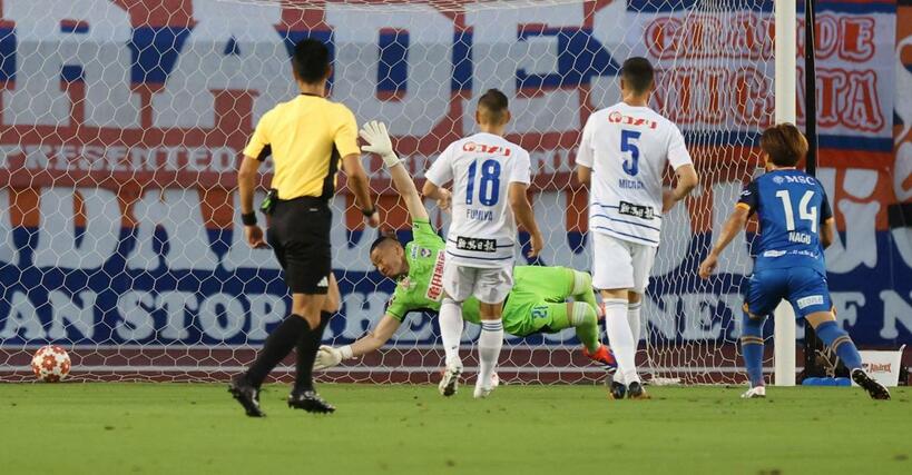 新潟ー長崎　前半７分、長崎に先制を許し０－１＝トラスタ