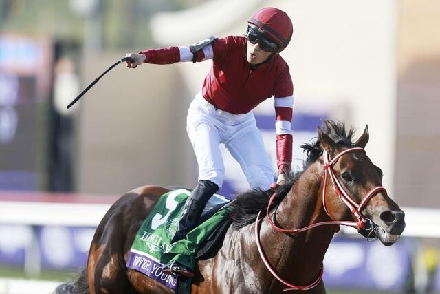 ＢＣクラシックで優勝した坂井瑠星騎乗のフォーエバーヤング＝デルマー競馬場（ゲッティ＝共同）