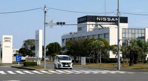　日産自動車の追浜工場から生産が移管される予定の福岡県苅田町の工場＝３月