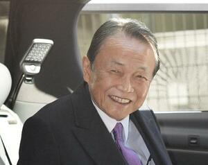 　自民党の麻生太郎副総裁＝２月、東京都千代田区