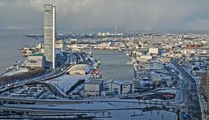 万代島方面の映像