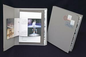ノイズムの20周年記念冊子。表紙にはオリジナル切手と“送り主”であるメンバーの名前の刻印がある
