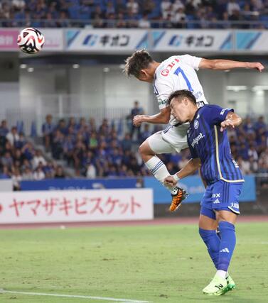 町田ー新潟　後半、ＦＷ谷口海斗がゴールを狙う＝Ｇスタ（写真映像部・永井隆司）