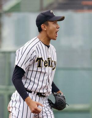 帝京長岡-福井工大福井 2失点完投した帝京長岡の主戦茨木佑太=富山市民球場(上越支社・大渕一洋)