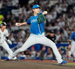 ロッテ戦に先発した日本ハム・達=ZOZOマリン