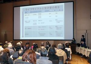 空き家のトラブルや予防策について理解を深めたセミナー=柏崎市日石町