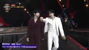 『第40回 ゴールデンディスクアワード』に出演したジャン・ハオ、ソン・ハンビン（C）AbemaTV,Inc.