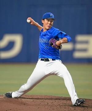 中日戦で日本復帰後初登板したDeNA・藤浪=バンテリンドーム