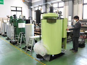 全国各地で活躍している小片鉄工のボイラー=小千谷市西中