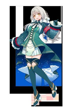 「駅メモ!」シリーズのキャラクターでトキ鉄の公認キャラクター「糸魚川せつか」=(C)2014駅メモ!プロジェクト(株式会社モバイルファクトリー提供)