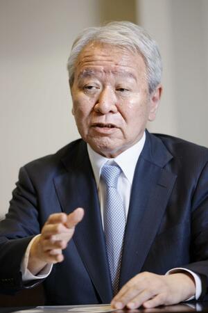 インタビューに答える国際協力機構の田中明彦理事長