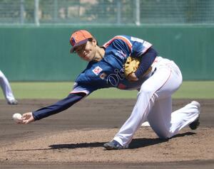 踏ん張りきれず、5回を投げ降板した先発下川隼佑=ロッテ浦和球場