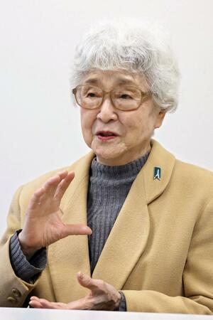 横田めぐみさんへの思いを語る母早紀江さん=川崎市