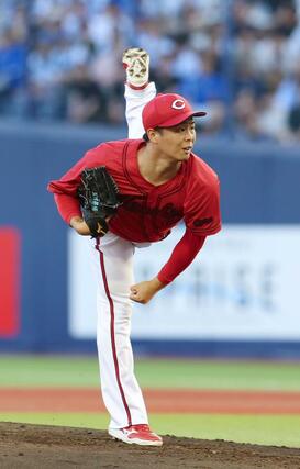広島先発の玉村昇悟＝エコスタ