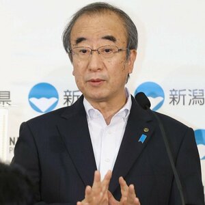 国の地方創生について評価を語った新潟県の花角英世知事=6月12日、県庁