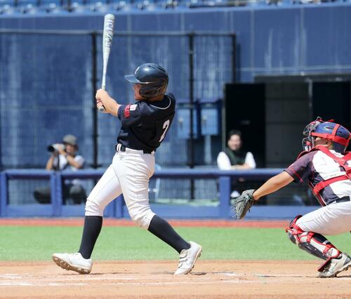 両川ー今町ふたば　３回両川、保坂慶人が右超え２点ランニング本塁打を放ち７－１＝エコスタ