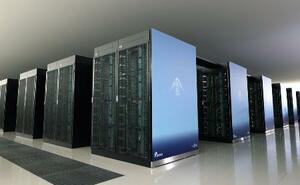 スーパーコンピューター「富岳」=2021年3月、神戸市の理化学研究所計算科学研究センター