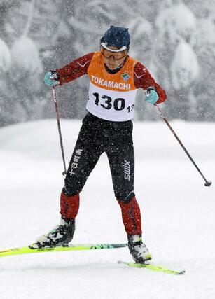 女子３キロフリー　優勝した２年の丸山友奈（十日町南）＝十日町市（長岡支社・芳本卓也）