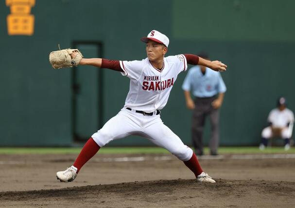 村上桜ケ丘の先発・渡邉壮汰