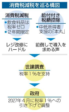 　消費税減税を巡る構図