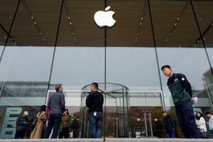 北京市内にあるアップルストア=15日(共同)