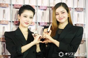 「YSL LOVENUDE HOTEL TOKYO SECRET CHECK-IN」レセプションスペシャルゲスト記者会見に登場したXG（左から）  CHISA、HARVEY （C）ORICON NewS inc.