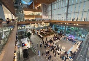 東京・丸ビルで行われた「ボッチャ・グランプリ」のPRイベント=4日