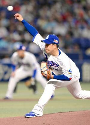 　広島戦に先発した中日・柳＝バンテリンドーム