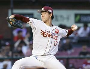 ソフトバンク戦に先発した楽天・古謝=楽天モバイルパーク