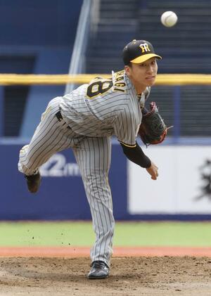 阪神先発の茨木秀俊(帝京長岡高出)=ハードオフ・エコスタジアム