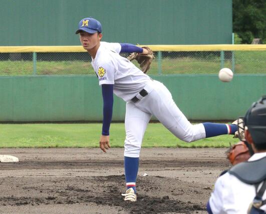 新潟第一－新発田南で、先発した新発田南の小林佑投手＝新発田市五十公野