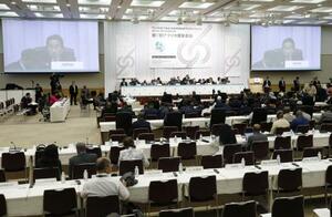 横浜市で開かれたアフリカ開発会議(TICAD)の2日目の会合=21日午前
