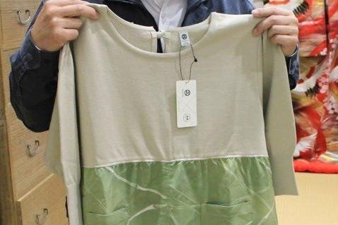 着物でニットな新感覚かっぽう着、素敵な一点物に「あえる」♪燕と見附